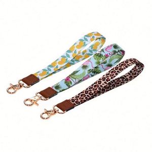 Correa de Muñeca Corta con Patrones de Dibujos Animados Impresos Personalizados, Llavero de Cuero con Mosquetón para Promociones - Product Image 4