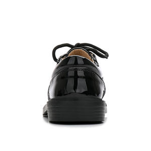 MOQ bajo Inglaterra estilo Formal brillante PU cuero negro uniforme de estudiante de escuela secundaria zapatos escolares - Product Image 3