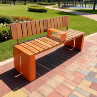 Banc de patio moderne en acier inoxydable durable et écologique pour hôtels, parcs, jardins, terrasses, écoles