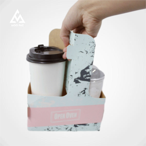 Porte-gobelet en papier recyclable de premier rang Style Ins imprimé personnalisé à emporter 1 2 4 6 porte-gobelet - Product Image 1