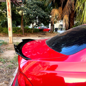 Bmw Rear Spoiler Piano Black Carbon Fiber Texture Ducktail Trunk Wing For E90 2005 2012 Psm Models - Product Image 3