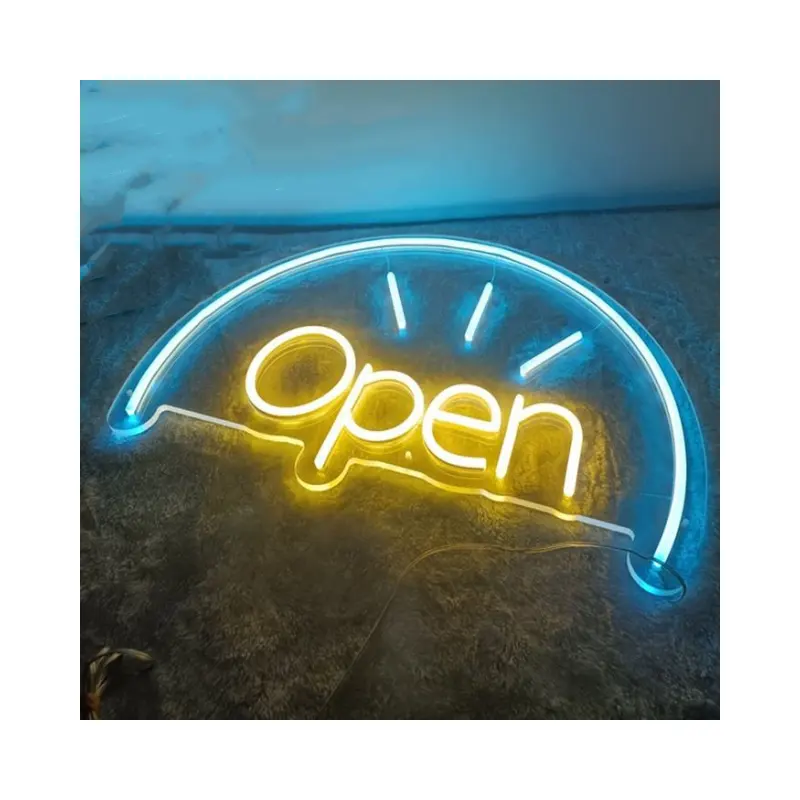 연기 가게 방수 아크릴 네온 불빛 야외 실내 Led 표시 비즈니스 광고에 대 한 오픈 사인