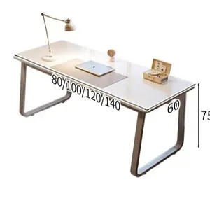 2024 YOUTAI modisch pick-U-form metallbeine weiße platte einzel-büro-heimschreibtisch und stuhl für schreib-studio