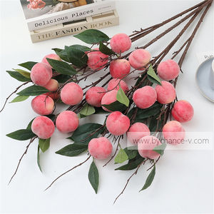 Branche <span class=keywords><strong>de</strong></span> pêche artificielle réaliste avec feuilles pour parcs à thème, festivals, défilés, spectacles et décoration intérieure - Product Image 3