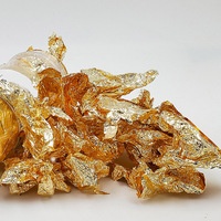Feuille d'or pour gâteau, papier doré 24 carats, feuilles de feuille d'or pour dorure, feuille métallique pour décoration de gâteaux, desserts, beauté, feuille d'or
