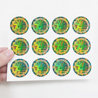 Autocollant holographique de sécurité avec logo personnalisé, effet de changement de couleur, adhésif, or original, étiquette holographique 3D laser