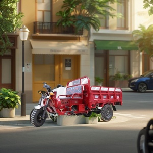 Tricycle électrique motorisé 1000W à 3 roues avec boîte arrière à levage hydraulique automatique pour le transport de passagers - Product Image 2