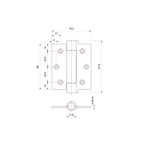 חם מכירה אלוהית פעולה יחידה באביב ציר 4*3*2.5 מ "מ פלדה בית קפה דלת בר ציר עצמי סגירה - Product Image 4