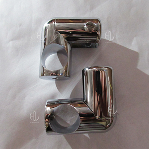 Stainless Steel Modern Bathroom Glass Shower Door <strong>Hinge</strong> Pipe Fittings <strong>Round</strong> Tube Corner Adjustable Connectors Easy Installation - Product Image 3