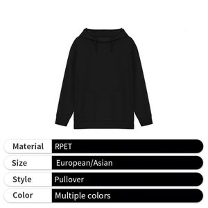 Custom Plain Winter Men's Waterproof Anti-Wrinkle Heavyweight Oversized Hoodie 350g Luxury Streetwear Sweatshirt - Product Image 4