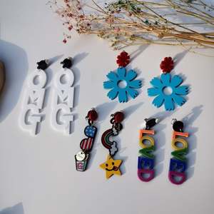 ต่างหูอะคริลิคแบบไม่มีรูหูต่างหูการ์ตูนน่ารักต่างหูหนีบหูของเด็กแฟชั่นสำหรับเด็กผู้หญิง - Product Image 1