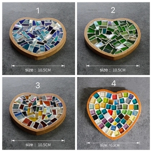 Posavasos de mosaico de bambú hecho a mano, bolsa de Material creativo DIY, soporte de Base con Collage adhesivo, juguete divertido para estudiantes de jardín de infantes - Product Image 3