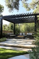 Pergola de jardin en aluminium à toit rigide toutes saisons, imperméable, avec moustiquaire et rideaux