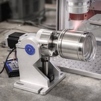 Machine de gravure laser à axe rotatif pour marquage par fibre, avec table d'outillage à mandrin 80 pour gravure de tasses et de cylindres