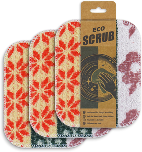 キッチン掃除用スクラビー100%エコフレンドリーコットン家庭用食器洗い布、鍋の壁、洗車用スクラブ、食器洗い用布巾 - Product Image 4