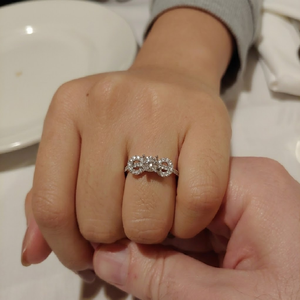 Chine Conception personnalisée de haute qualité 14k 585 or blanc véritable diamant taille brillant Solitaire semi-monture bague de fiançailles pour les femmes - Product Image 4