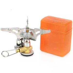 Mini Foldable <b>Stove</b> Head Stainless Steel Portable Windproof Outdoor Camping Cooking Appliance Lightweight With Ignition Device - Product Image 1