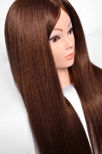 Tête de Mannequin de qualité réutilisable tête de poupée d'entraînement de cheveux humains pour coiffeur - Product Image 3