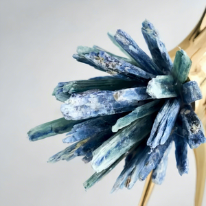 Décoration moderne pour salon et hôtel, en forme de grue blanche, en marbre de cuivre et cristal <span class=keywords><strong>bleu</strong></span> naturel, très vendue - Product Image 3
