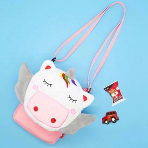 Sacs à dos et sacs à bandoulière en peluche multicolores écologiques pour enfants, modèle animal mignon, vente en gros 2020, pour l'école, OEM - Product Image 2