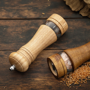 Juego de Molinillos Manuales de Sal y Pimienta de 6 Pulgadas, Botella de Madera Sólida <span class=keywords><strong>para</strong></span> Especias Recién Molidas, <span class=keywords><strong>para</strong></span> Uso en el Hogar, Cocina y Restaurante - Product Image 3