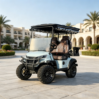 Voiturette de golf électrique tout-terrain la plus populaire : pneus tout-terrain, résistante aux intempéries pour les terrains de golf