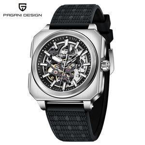 Pagani Design Men's Skeleton Mechanical <b>Watch</b> Stainless Steel <b>Case</b> Black Strap 50m Waterproof PD-1791 - Product Image 1