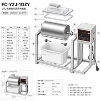 Pour la transformation de la viande et de la volaille, machine à mariner sous vide à 28 tours/min, mélangeur de viande, marinadeur, idéal