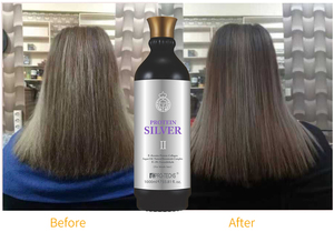 พรีเมี่ยมผมเคราตินขนนุ่มด้วยเม็ดสีม่วงผลดีลบผมยืดสีเหลืองเนียน - Product Image 3