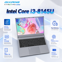 ODM Tersedia Notebook DIXIANG 15.6 Inch Intel i3 8145U 2.4G+5G WiFi Bluetooth Casing ABS/Logam Opsional RAM SSD untuk Grosir
