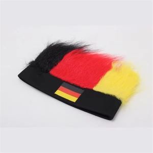 Фанатская экипировка для Еврокубка по футболу: парик-флаг Германии и Бельгии – реквизит для болельщиков, товары для вечеринок по футболу и регби - Product Image 4