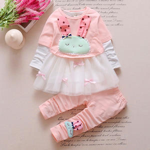 Conjunto de Tres Piezas de Vestido con Capa y Leggings para Niña Pequeña, para Distribuidores - Product Image 3