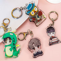 Porte-clés pendentif photo numérique en acrylique étanche 5CM, personnalisé, motif dessin animé Kpop BT Idols JIN JINMIN JHOPE SEOM Game, tendance mode