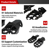 Pijakan Kaki Depan CNC Retro Komuter Aluminium Aerospace OEM Grosir Anti-Selip untuk Honda CT125 Hunter Cub Mini
