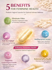 Cápsulas Yoni Pop, Supositorios Antibacterianos Orgánicos, Protección Contra Olores, Probióticos, Reparación y Reafirmación, 2 Años de Duración, Venta al Por Mayor - Product Image 3