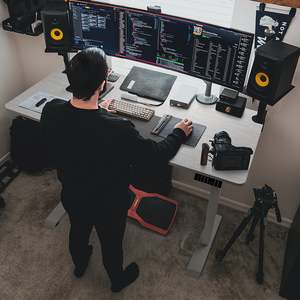 Chất lượng cao Ergonomic Hiện Đại Văn phòng máy tính bảng ngồi đứng bàn duy nhất động cơ thường vụ bàn điện chiều cao bàn có thể điều chỉnh - Product Image 4