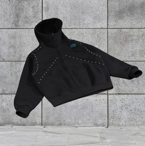 Sudadera con Capucha Extra Grande con Cierre, Tejido de Felpa Gruesa de Poliéster/Algodón, Bordada, Personalizada para Hombre, Estilo Vintage, Lavada, Invierno, Talla XS - Product Image 4