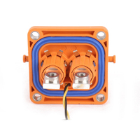 Connecteur DC EV de haute qualité HVIL 2 broches 150A en matériau PA66, fiche mâle angulaire, connexion à verrouillage, utilisation automobile