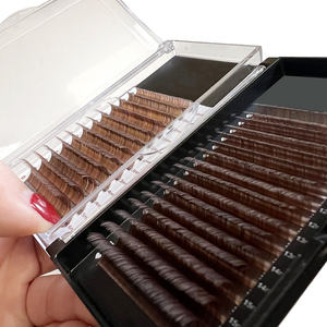 ส่วนบุคคลสีน้ําตาลแคชเมียร์ขนตาขยายปริมาตรถาด 0.05/0.07 กาแฟสีน้ําตาลขนตาถาดฉลากส่วนตัวขนตามิงค์ต่อขนตา - Product Image 5