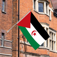Vente en gros 3x5ft La République arabe sahraouie démocratique drapeaux polyester Personnaliser toutes les nations expédition rapide Fournisseur fiable
