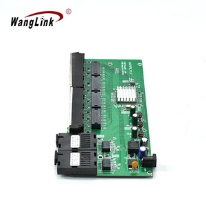 Oem ODM 1.25G Gigabit sợi PoE + 8*10/100M Ethernet chuyển đổi với RJ45 cổng đảo ngược PoE thụ động rpoe PCB sợi quang thu phát - Product Image 4