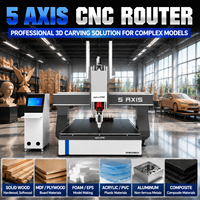 Routeur CNC 5 axes à prix d'usine avec usinage de haute précision pour le travail du bois et les projets de sculpture 3D