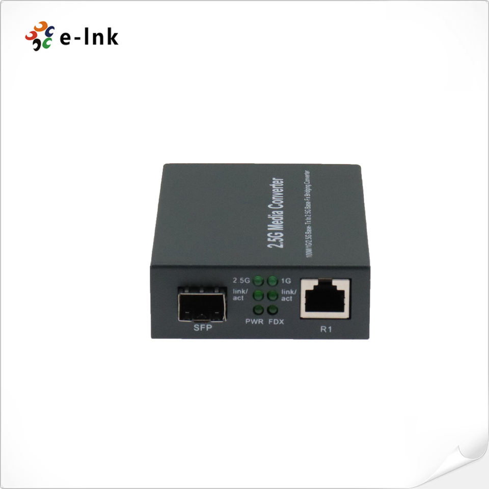 2.5G Fiber Media Converter 100M 1G 2.5G to 2.5G Base-SX/LX SFP Optical Ethernet Media Converter