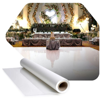 Autocollants personnalisés pour piste de danse, réception de mariage blanche et brillante, impression amovible, décorations de sol de fête pour les mariages