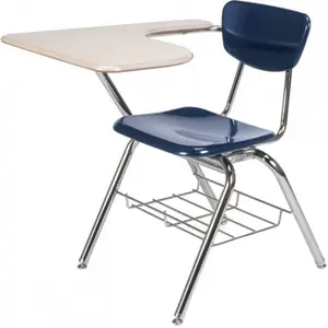Полипропиленовый пластиковый стул, школьная мебель с блокнотом для письма HPL, студенческий стул //