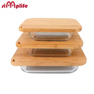 Amazon Basics, ensemble de plats de cuisson en verre résistant au four, moules de cuisson pour lasagne, cuisine, congélateur au four