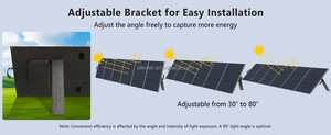 300W/600W <b>Portable</b> Foldable <b>Solar</b> <b>Panel</b> 25% High Efficiency <b>Solar</b> Charger with Kickstands Compatible with Power Station Camping - Product Image 4