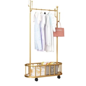 <b>Clothes</b> <b>Rack</b> Standing Type Round Portable With Basket Storage For Bedroom Home Use - Product Image 3
