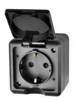 Prise de terre étanche à montage en surface, norme européenne CE ISO, 16A, extérieure, IP54, électrique, 2 broches, type Schuko allemand
