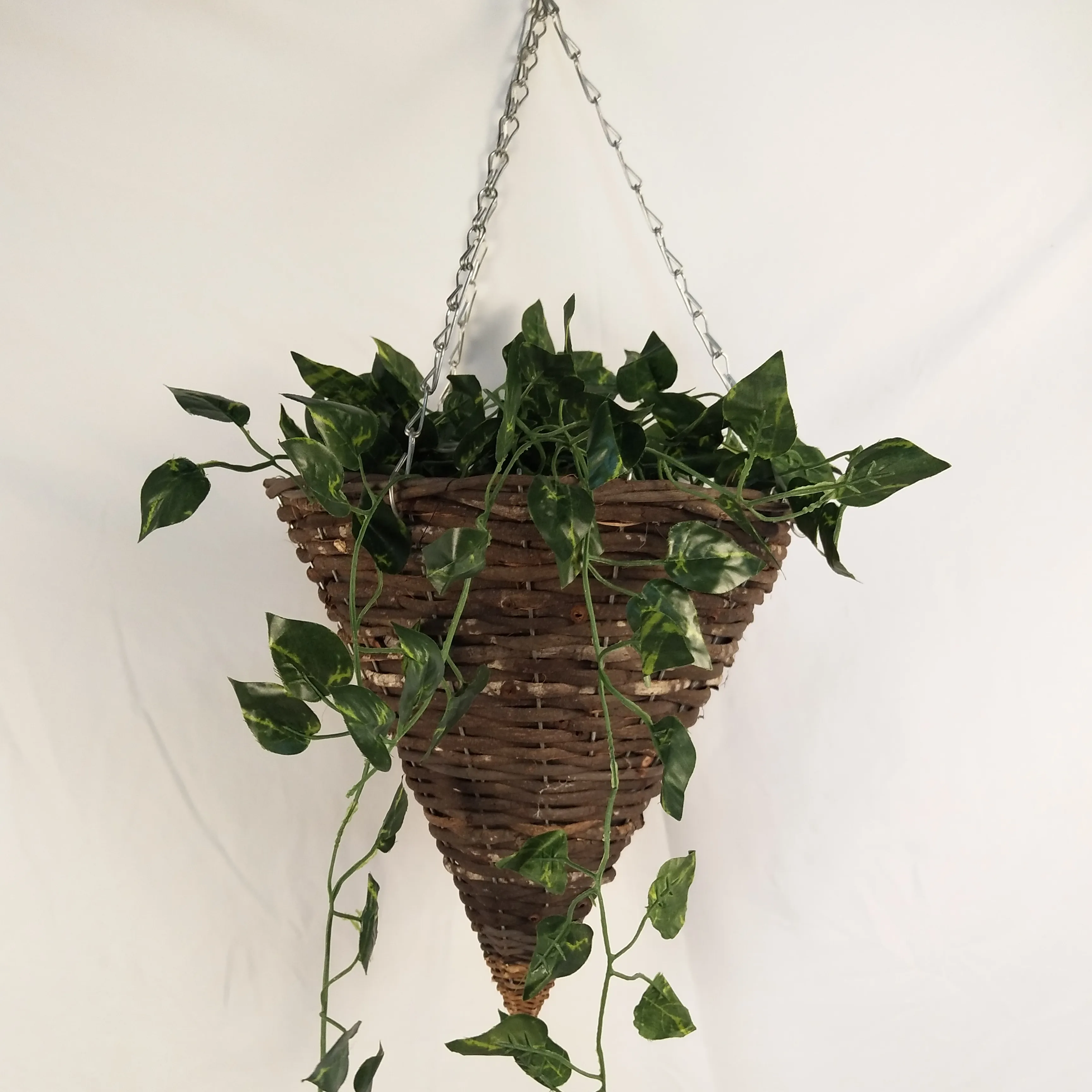 High quality Handmade Rattan flower plant hanging basket for Home Decoration